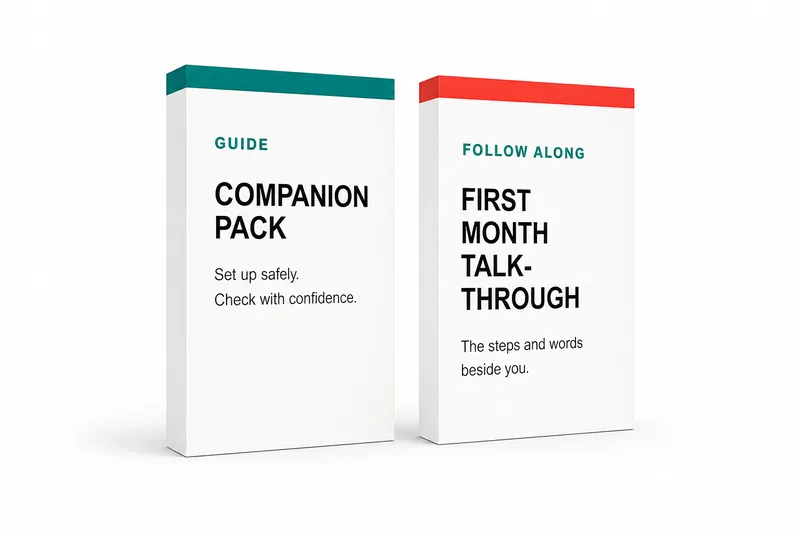 Paperwork Freedom Companion Pack and First Month Talk-Through guides