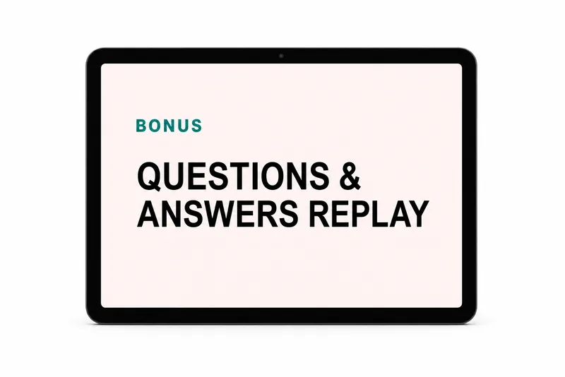 Paperwork Freedom Questions And Answers Replay on a tablet